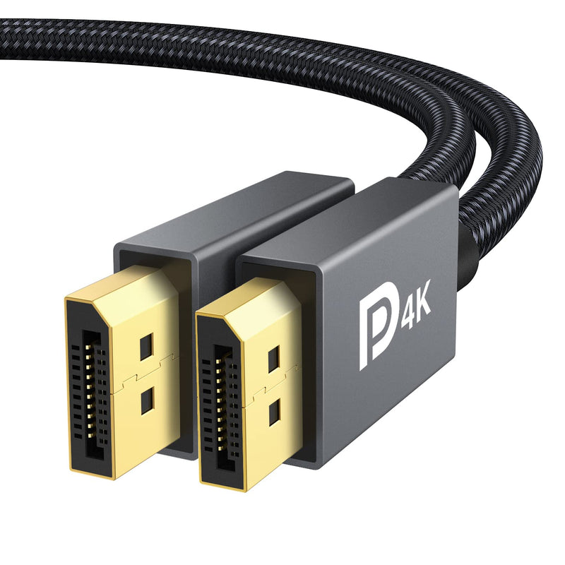 IVANKY VESA Certified DisplayPort Cable, 6.6ft 4K@60Hz DP to DP Cable 6.6 Feet 4K-1Pack Grey