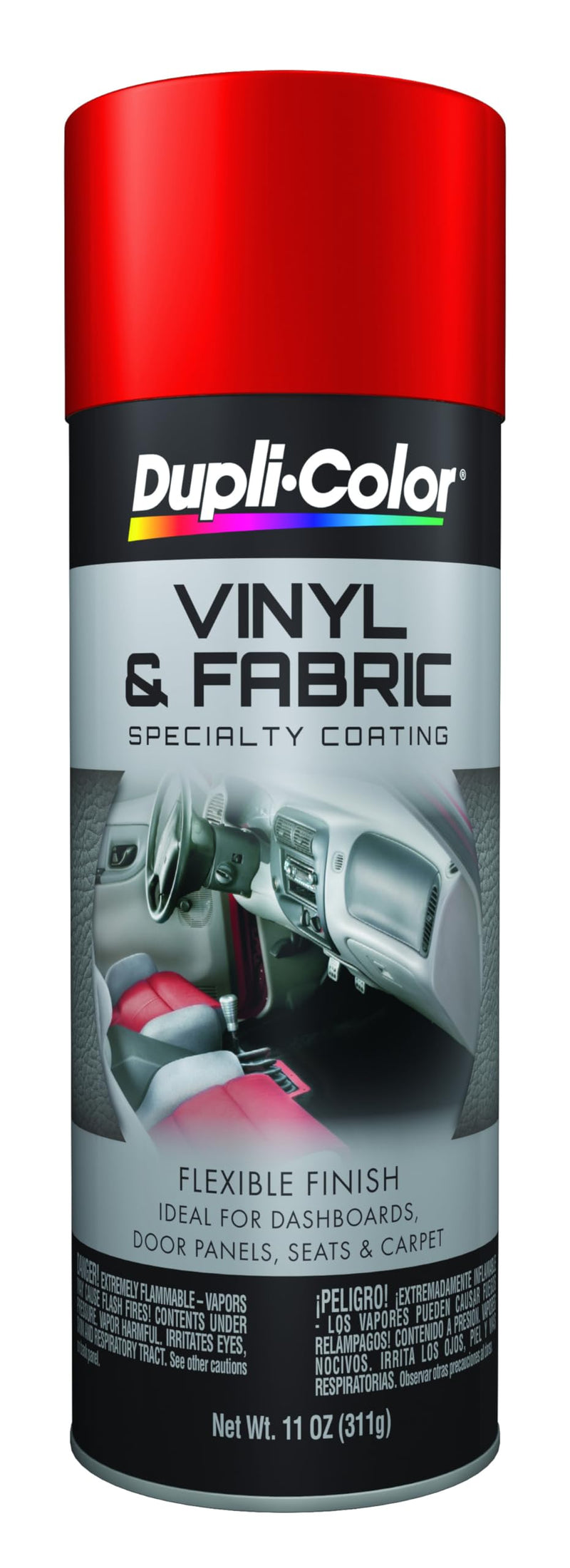 Dupli-Color HVP100 Vinyl and Fabric Coating Spray Paint - Red - 11 oz Aerosol Can Red 11 Ounce (Pack of 1)