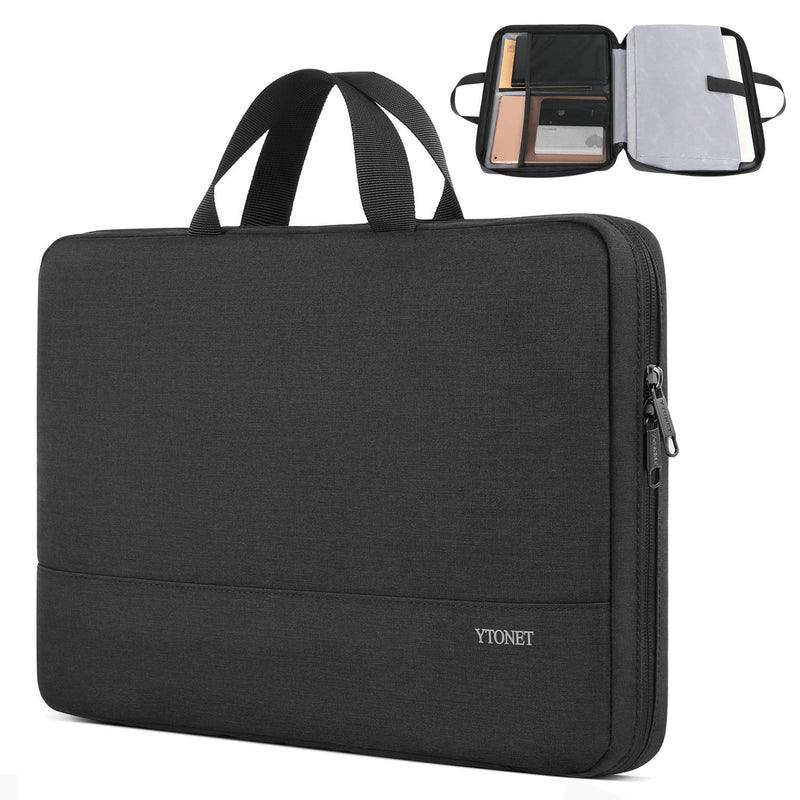 Ytonet Laptop Sleeve Case 13 13.3 Inch,TSA Slim Laptop Cover with Handle 13-13.3 in Black