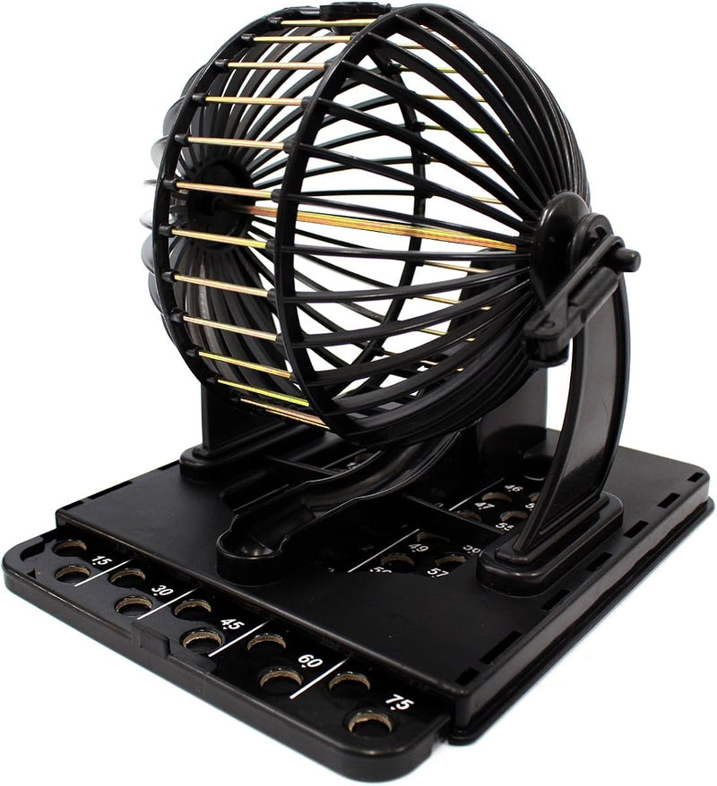 Powertrc Bingo Machine Cage Game Set | with Bingo Balls | Classic Cage | Bingo Tray (Classic Version)