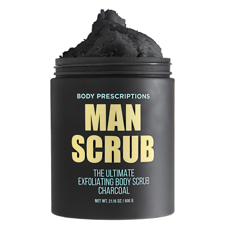 Body Prescriptions MenâÂÂS Exfoliating Body Scrub â Ultimate Skin Cleansing Wash in Jar with Twist-Top Lid, for All Skin Types, 21 Ounce
