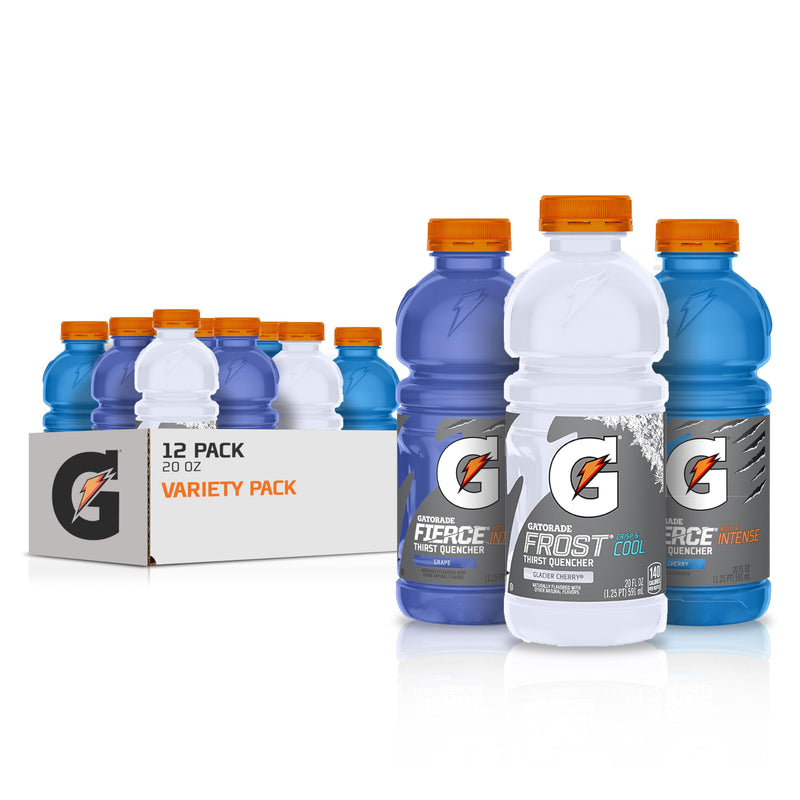 Gatorade Original Thirst Quencher Fierce Variety Pack, 20 Oz, Pack Of 12 Fierce Variety Pack 20 Fl Oz (Pack of 12)
