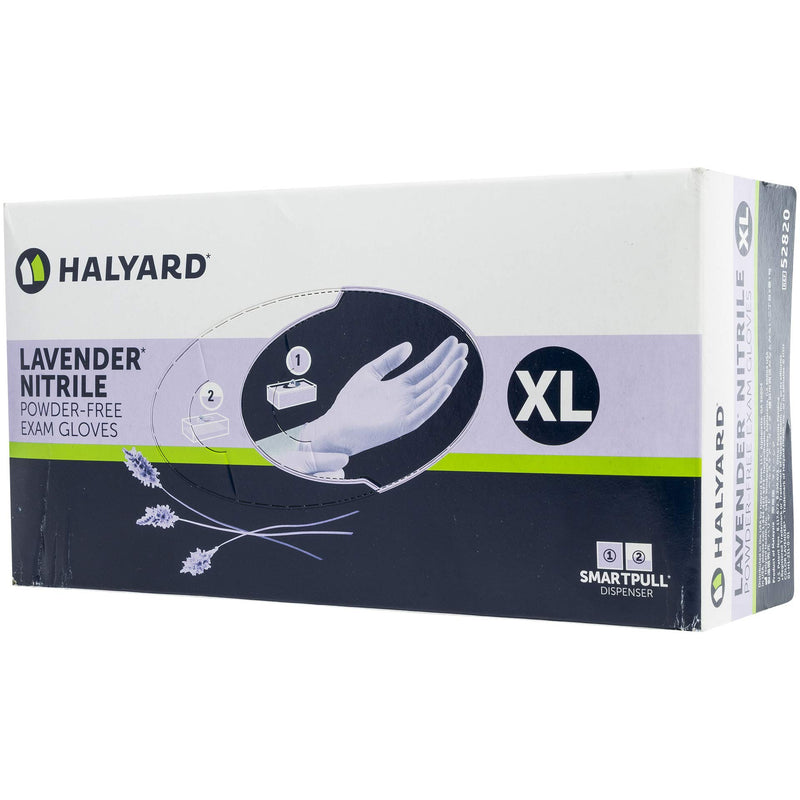 HALYARD Health 52820 KC100 Lavender Nitrile Exam Glove, Powder-Free, Non-Sterile, Extra Large, 250 per Box