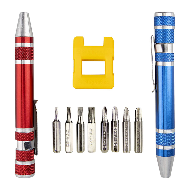 SWATOM 8 in 1 Mini Screwdriver Set Small Screwdrivers Pen Magnetic Repair Tools EDC Compact Precision Gadgets for Computer Eyeglasses Daily Home