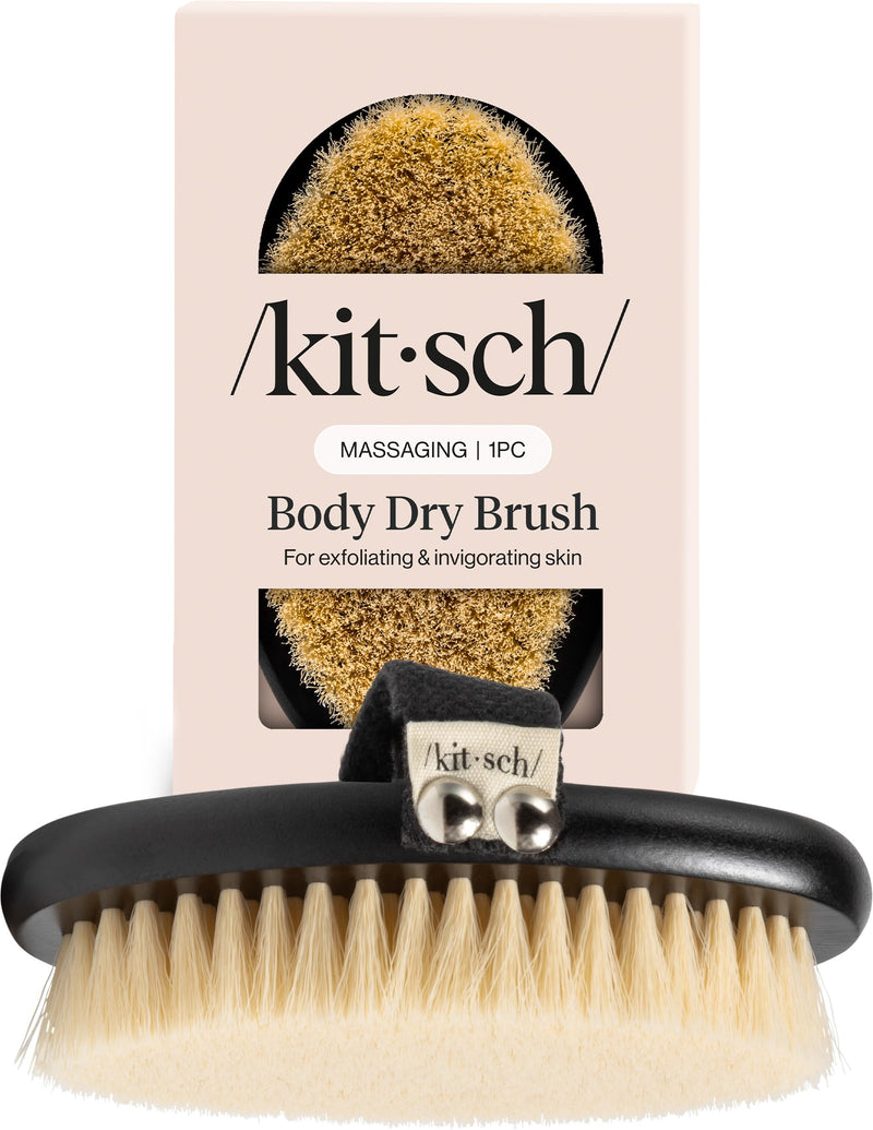 Kitsch Dry Brushing Body Brush for Lymphatic Drainage 1 Count Black