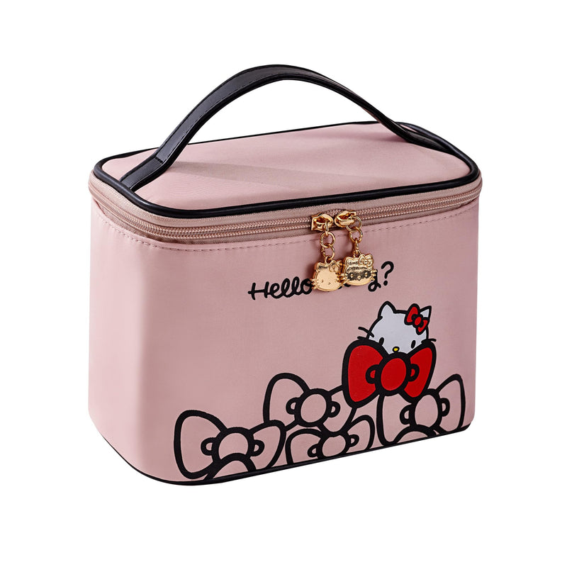 AmBealla Makeup Bag Large Waterproof Cosmetic Bags with Makeup Brush Holder,Cute Printed Makeup Organizer for Women Traveling,Portable Toiletry