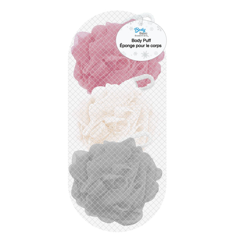 Body Puffs for Bath & Shower, Exfoliating Body Wash Sponge Gift Set of 3