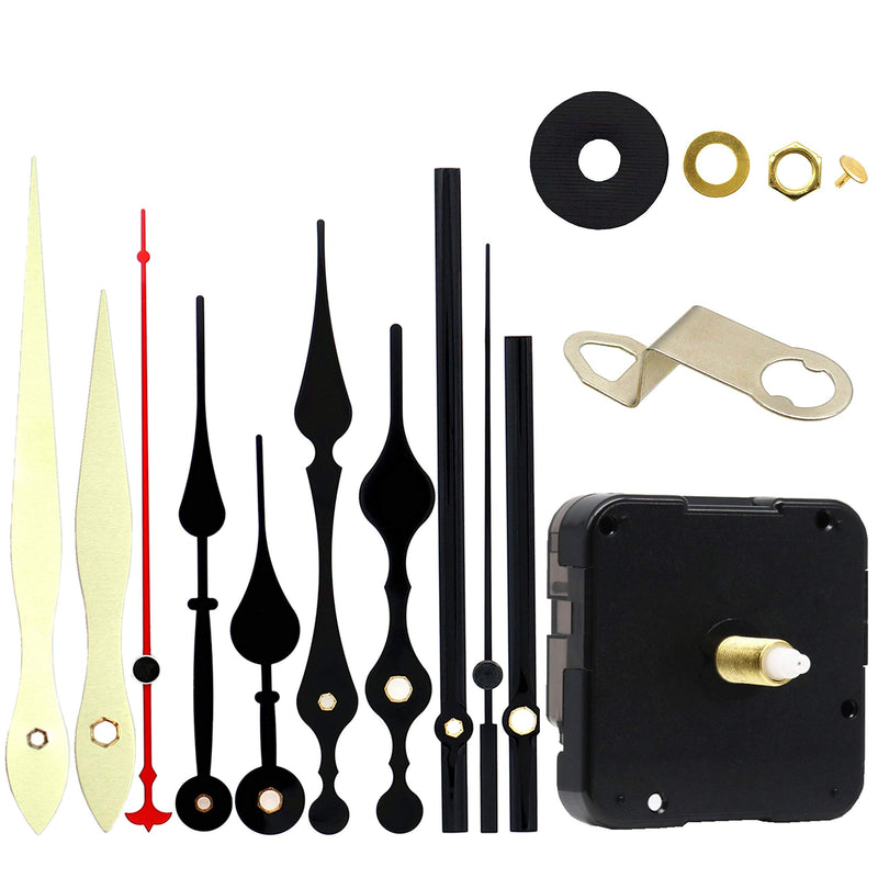 TIKROUND 12888 Quartz DIY Wall Clock Movement Mechanism Repair Parts Replacement Kit Sweep Silent Movement,13mm (1/2 Inch) Maximum Dial Thickness,