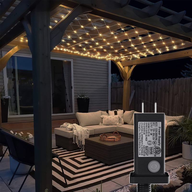 LED Net Lights, 270L 10×10 FT Outdoor Mesh Lights for patio, Pergolas 270LED 10×10FT Net lights Connectable