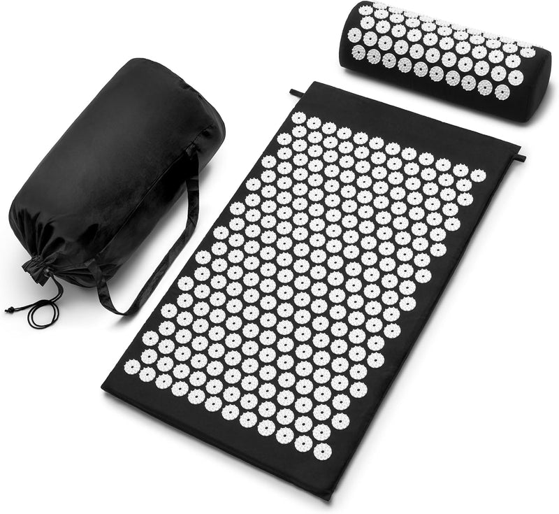 Sivan Back and Neck Pain Relief Acupressure Mat and Pillow Set, Chronic Back Pain Treatment - Relieves Your Stress of Lower Upper Back and Sciatic