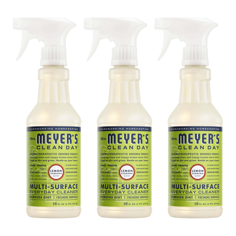 MRS. MEYER'S CLEAN DAY All-Purpose Cleaner Spray, Cruelty Free Formula, Lemon Verbena, 16 Fl. Oz - Pack of 3
