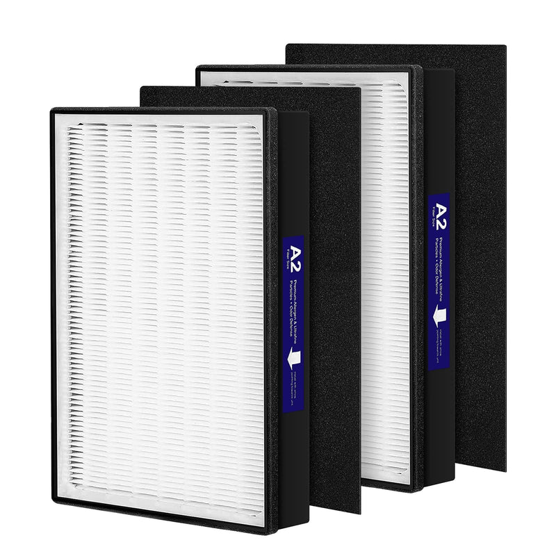 2 Pack A2 Replacement Filter Compatible with 3M Filtrete Room Air Purifier Models FAP-C02-A2, FAP-C03-A2, FAP-T03-A2, Part # 1150101 A2 2 Pack