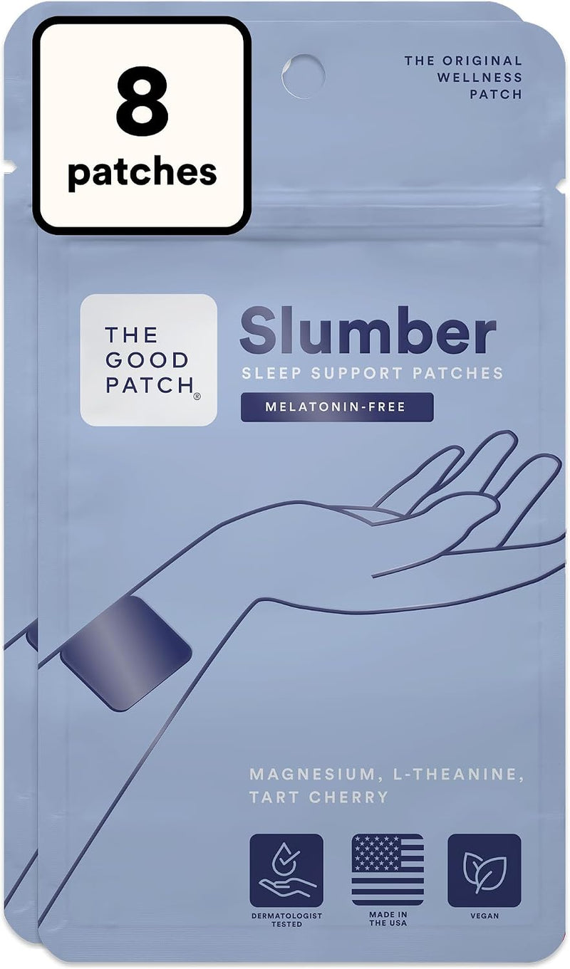 The Good Patch Slumber Sleep Patch Support, Melatonin Free, Sustained Release, Natural Patch with L-Theanine, Magnesium, Tart Cherry Extract,