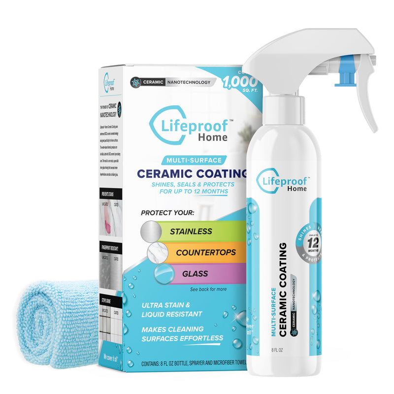 Lifeproof Ceramic Coating Spray Kit - Shine, Seal & Protect Kitchen & Bath Surfaces, Repels Stains & Grime 1