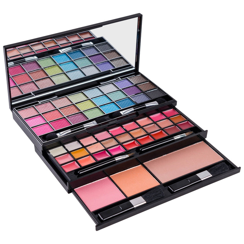 SHANY Classy & Sassy All-In-One Makeup Kit Makeup Set with Cosmetics Mirror, Makeup Applicators, 24 Eye Shadows Colors, 18 Lipstick Lip Glosses, 2