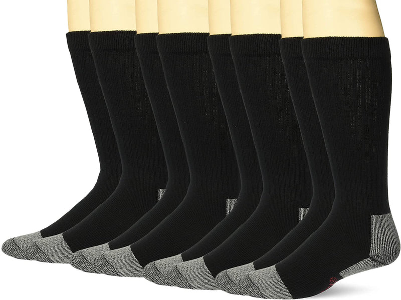 Wrangler mens Riggs Workwear Over the Calf Work Boot Socks 4 Pair Pack Large Black