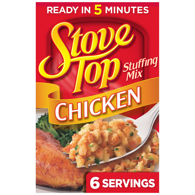 Stove Top Stuffing Mix, 1 Box, for Dinner Sides and Thanksgiving Dinner, Chicken, 6 oz 6 Ounce (Pack of 1)