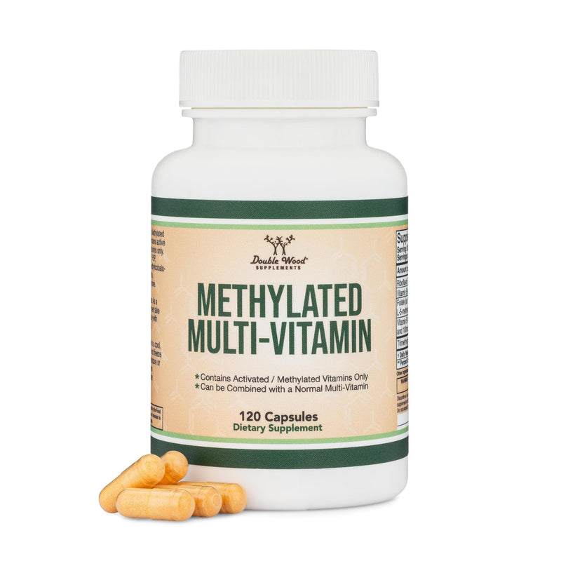 Methylated Multivitamin (Methylated and Activated Vitamins Only - Methylated B Complex with Trimethylglycine (TMG) and Methylfolate)(Non-GMO,