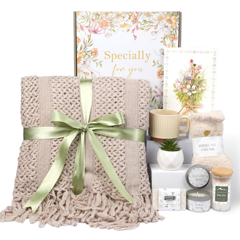 Christmas Get Well Gifts for Women - Feel Better Gift Baskets for Women After Surgery, Cancer Care Gifts for Friend, Sick Chemo Care Package,