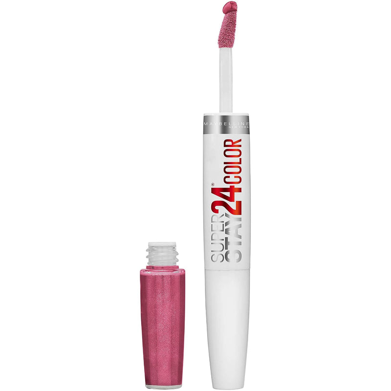 Maybelline Super Stay 24, 2-Step Liquid Lipstick Makeup, Long Lasting Highly Pigmented Color with Moisturizing Balm, Blush On, Pink, 1 Count