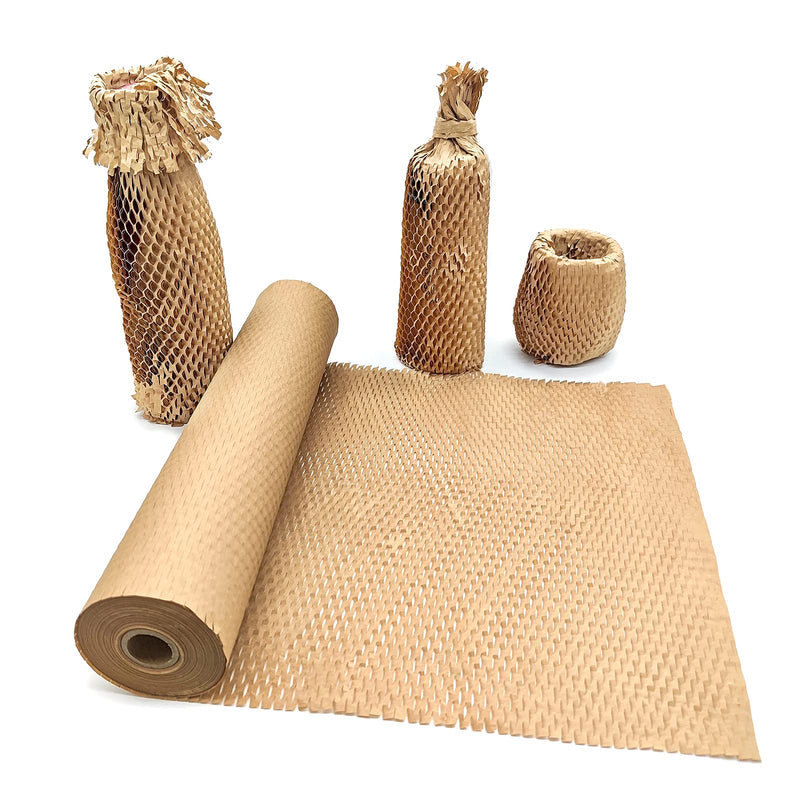 Honeycomb Packing Paper, 15" x 131' Packing Paper Substitute Alternative for Bubble Cushioning Wrap for Moving Shipping Packaging, Recyclable