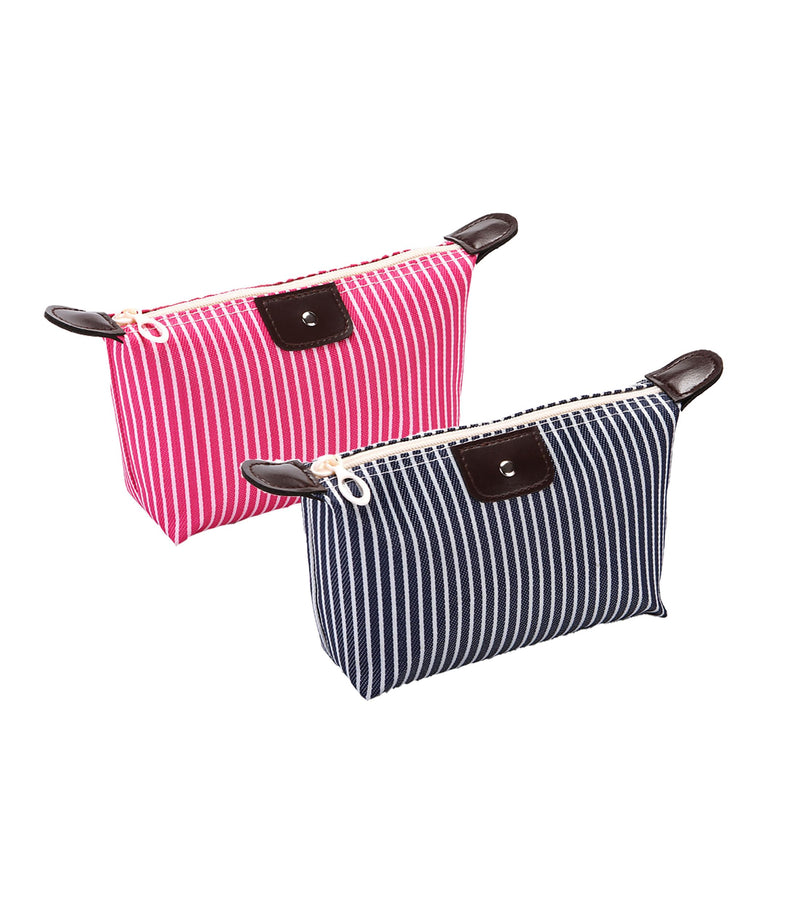 THTAJ 2 Pack Make Up Bag for Traveling,Preppy make up bag,Toiletry Bag,Nylon Cosmetic Bag,Light Pink Makeup Bag,Skin Care Bag,Tiny Makeup Bag