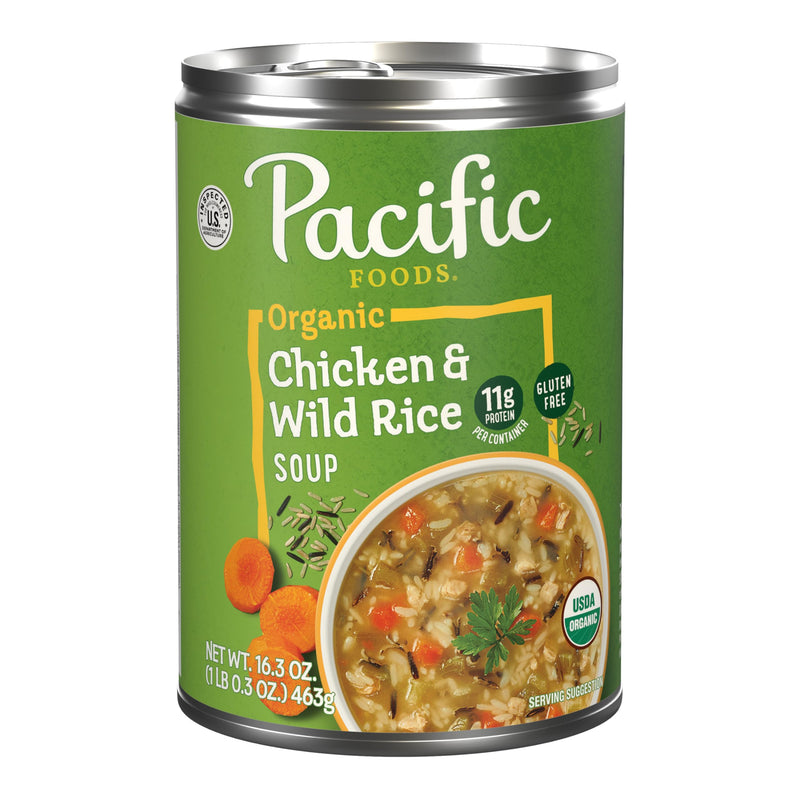 Pacific Foods Organic Chicken and Wild Rice Soup, 16.3 oz Can Chicken and Wild Rice 16.3 Ounce (Pack of 1)