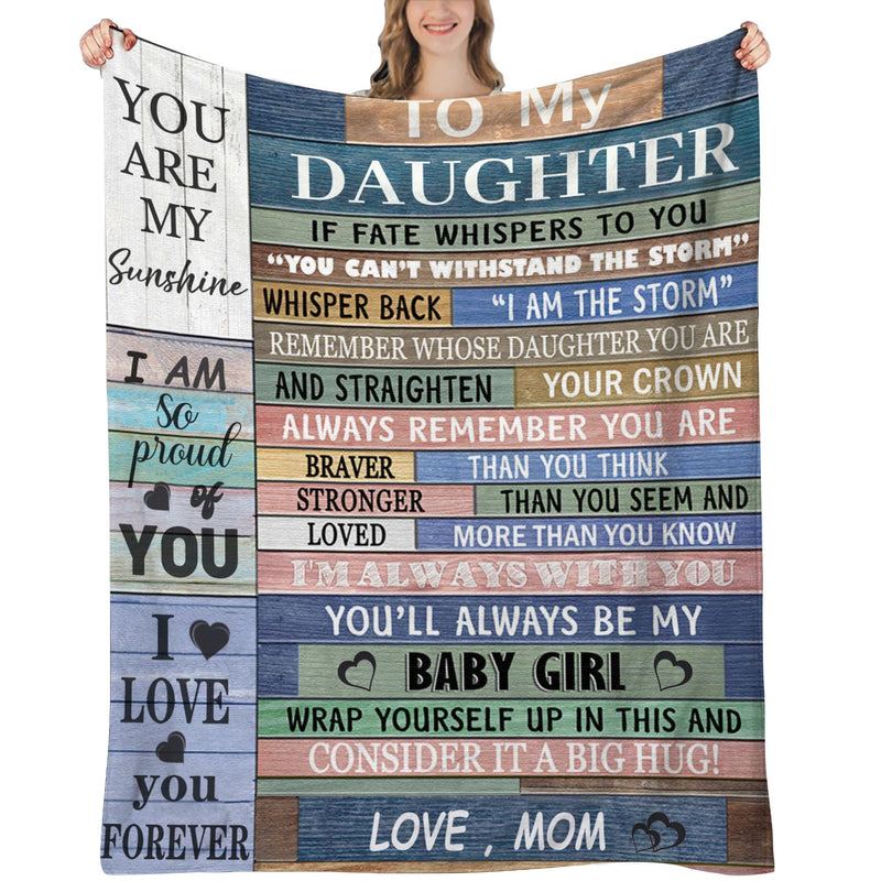 Daughter Gifts from Mom, to My Daughter Blanket from Mom, Daughters Birthday Gifts, Daughters Gift for Birthday, Graduation, Christmas, 60"x50"