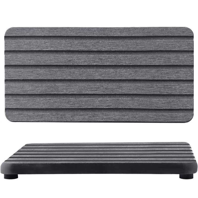 NiuYichee 2 PCS Water Absorbent diatomite Coasters, 7.1" x 3.5" Water Absorbing Stone Tray for Sink, Stone Drying mat for Kitchen Counter, Stone
