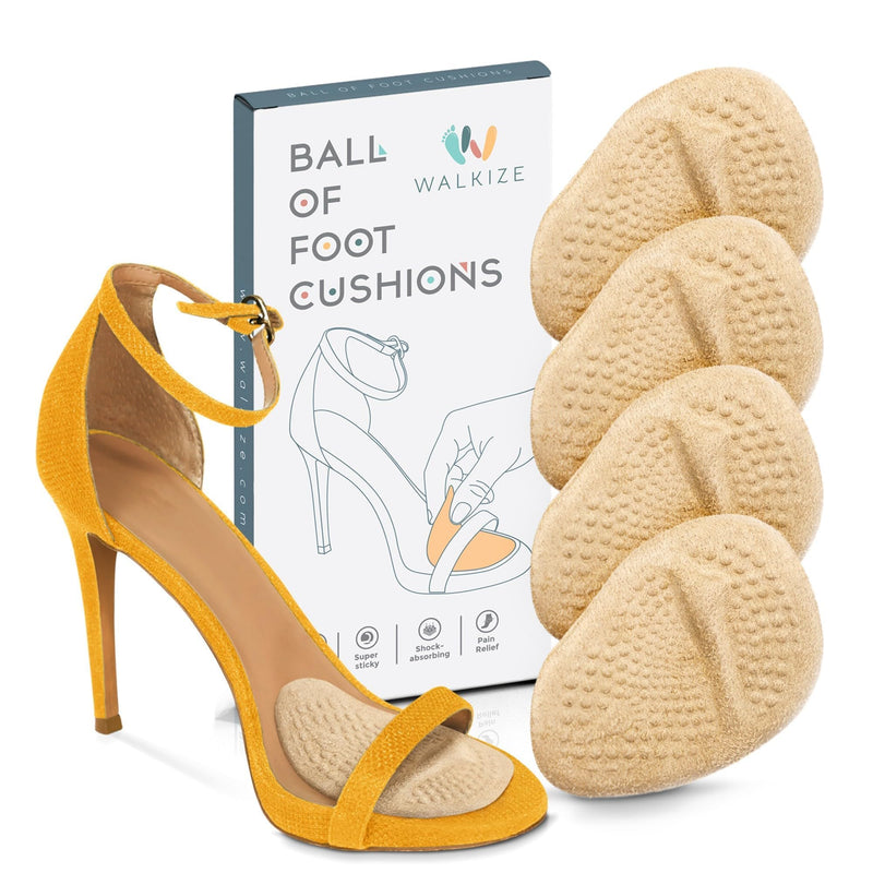 Walkize Metatarsal Pads Women | Heel Inserts for Women | Ball of Foot Cushions (2 Pairs Foot Pads) All Day Pain Relief and Comfort One Size Fits