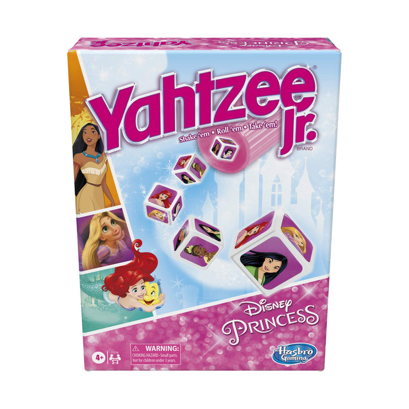 Hasbro Gaming Yahtzee Jr.: Disney Princess Edition Board Game for Kids Ages 4 and Up, for 2-4 Players, Counting and Matching Game for Preschoolers