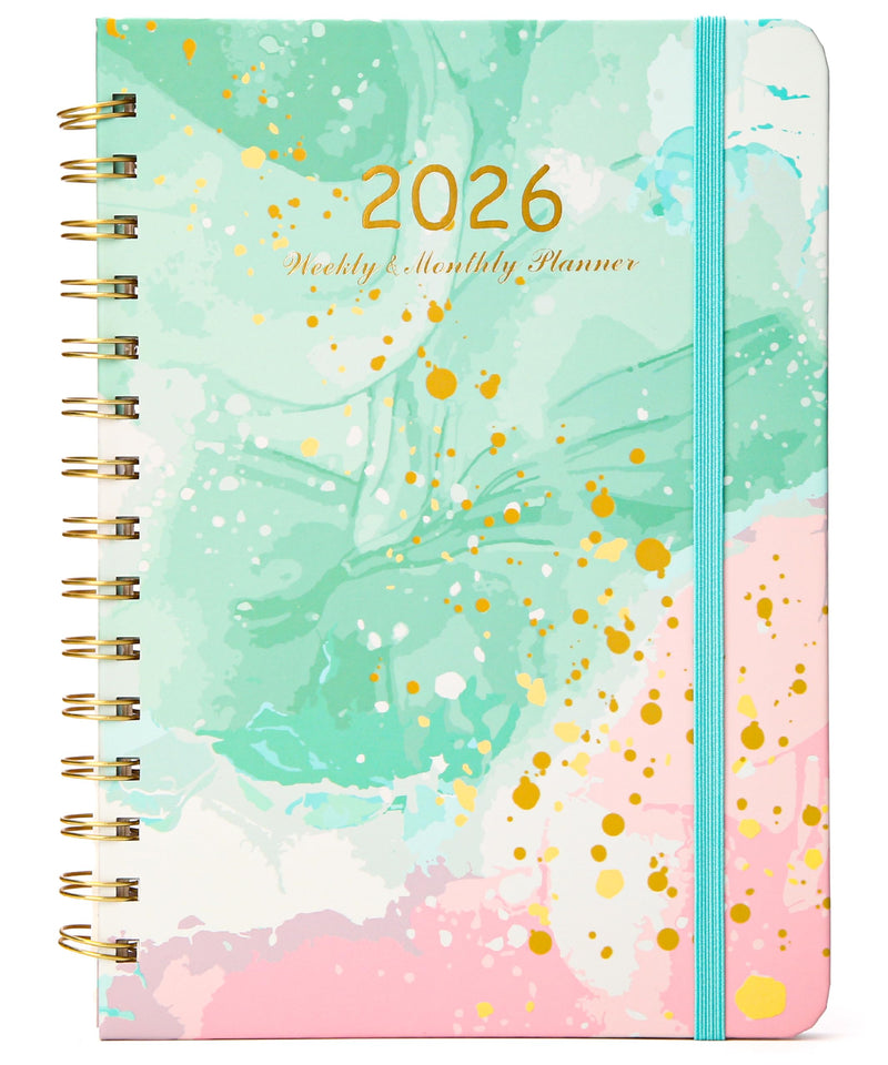 Mr. Pen- 2026 Planner, 6.4" x 8.5", Abstract Splash, 2026 Planner Weekly and Monthly, Hardcover, Twin-Wire Binding Abstract Splash 6.4" x 8.5"(2026)