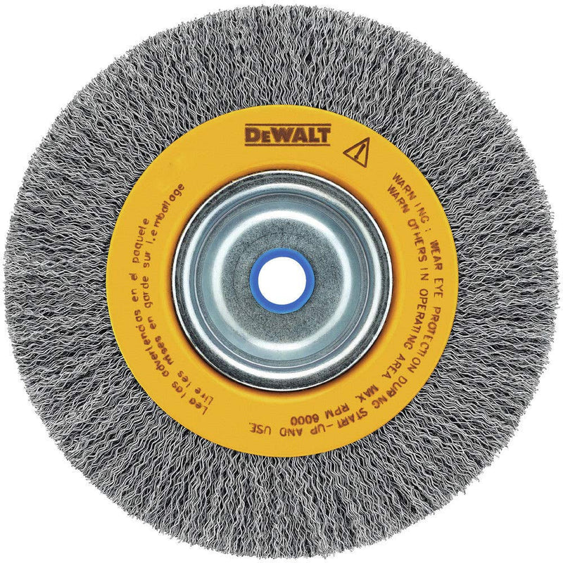 DEWALT Wire Wheel For Bench Grinder, Crimped Wire, 8-Inch (DW4906) Medium