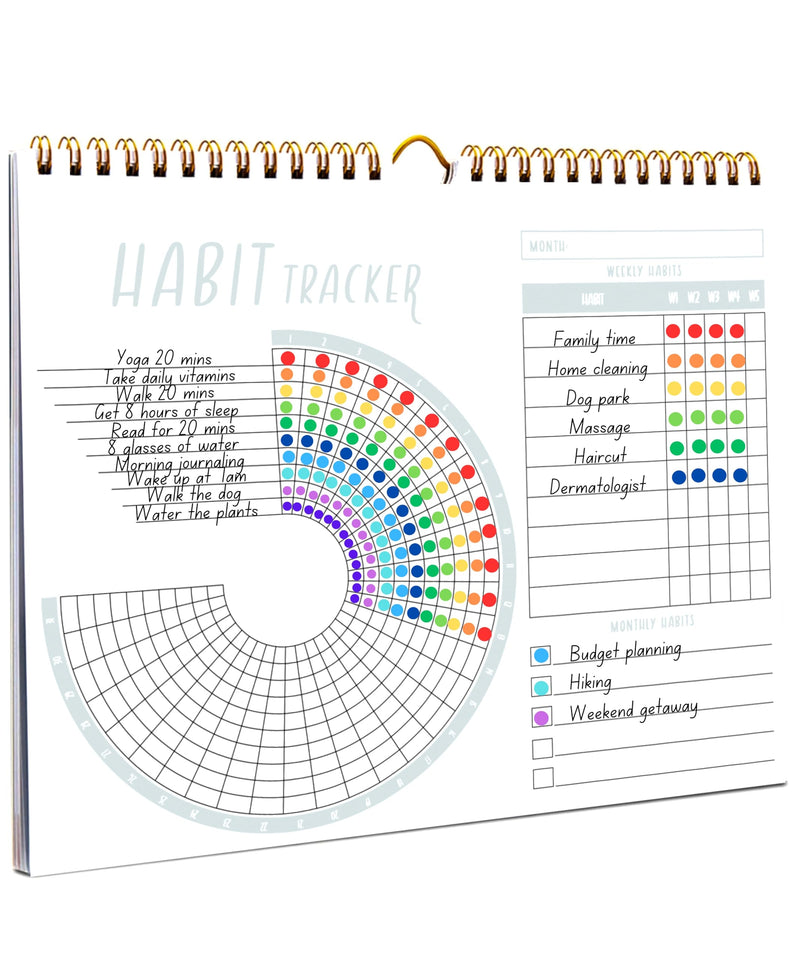 Lamare Habit Tracker Calendar â Premium Daily Habit Tracker Journal and Goal Board, Workout Motivation & Productivity Tool