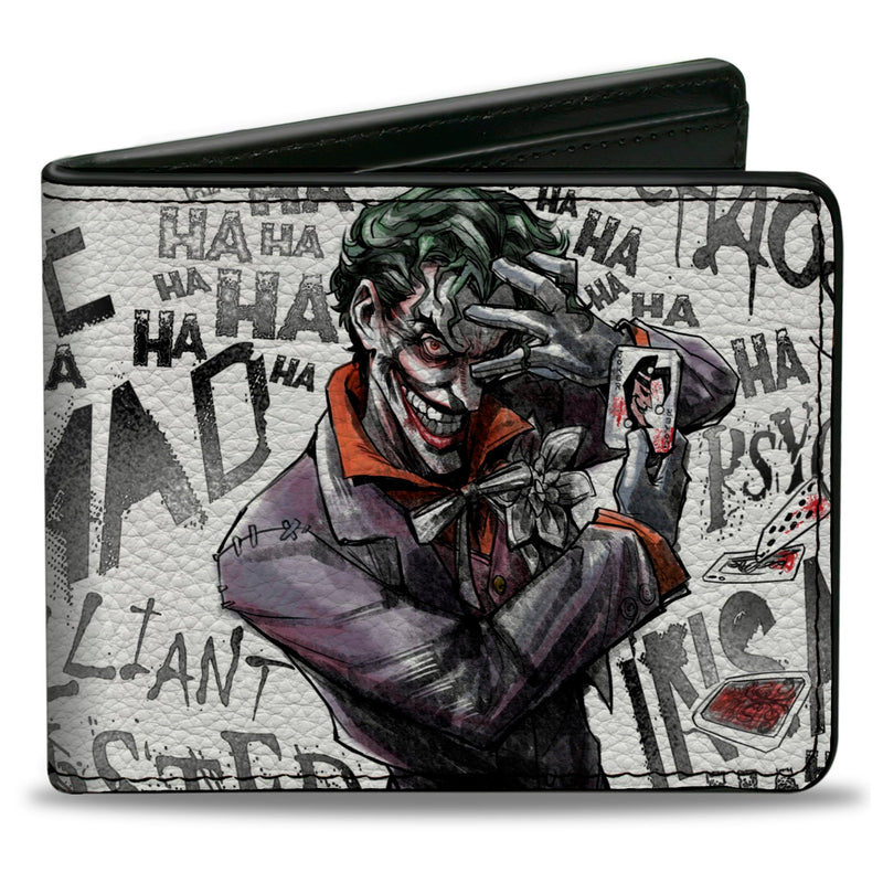 Buckle-Down Wallet Joker Brilliant-twisted-insane-mad Psycho Pose/cards Accessory 4.0" x 3.5" Multicolor
