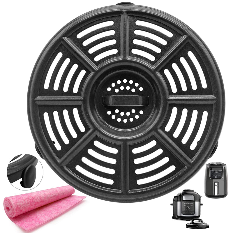 Air Fryer Replacement Parts Crisper Plate for Ninja Air Fryers Foodi, 8.2 inch 4QT Premium Round air Fryer Tray Grill Pan Plate Accessories with