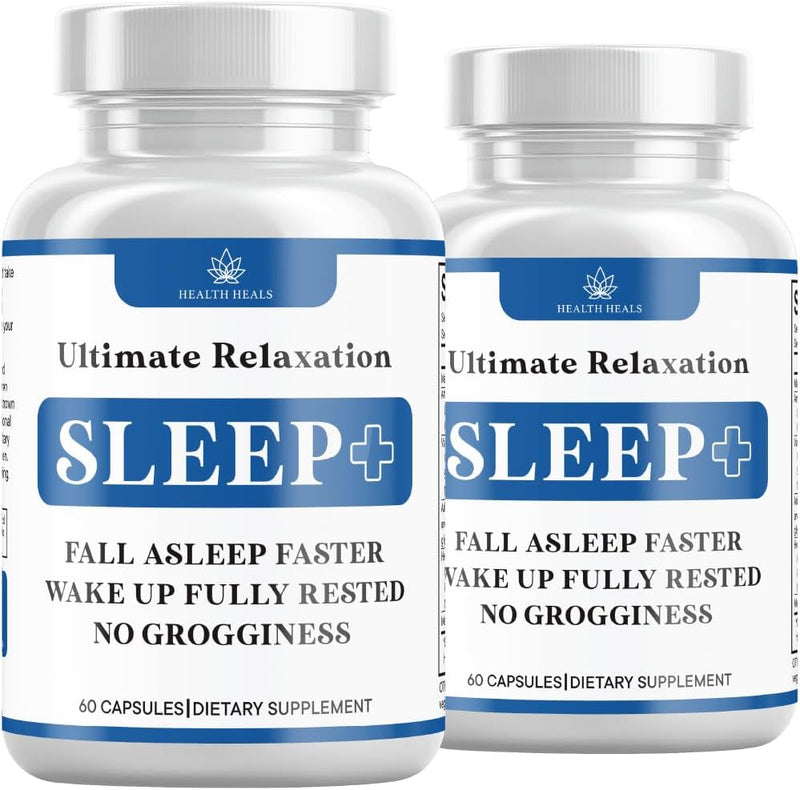 Relaxation Sleep Aid, Natural Non-Habit Forming, Sleep Supplement Developed to Support for Longer & Better Sleep, Chamomile, Magnesium, Melatonin,