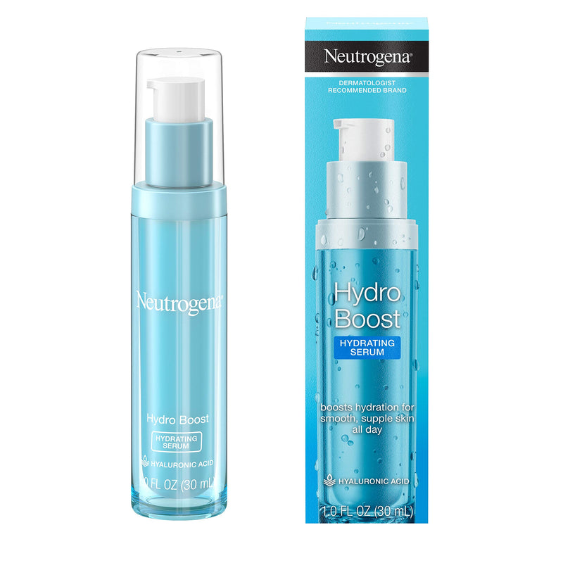 Neutrogena Hydro Boost Hydrating Hyaluronic Acid Serum, Oil-Free and Non-Comedogenic Face Serum Formula for Glowing Complexion, Oil-Free &
