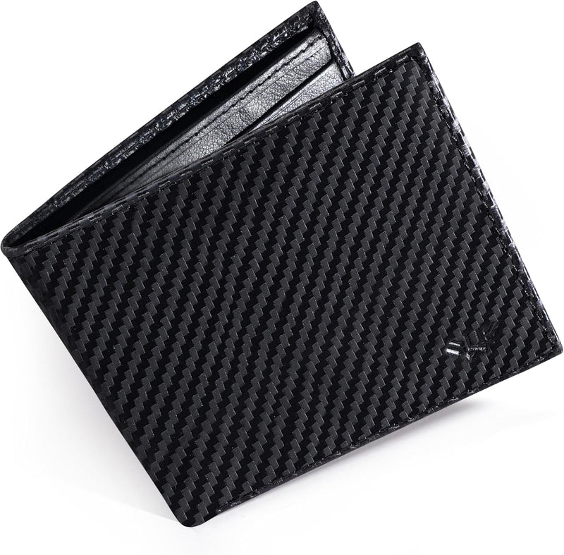 LUXEORIA Full Grain Genuine Leather Wallet for Men, Handcrafted Travel Wallet, Minimalist Mens Slim Bifold Wallet, Anti-Theft RFID Blocking Wallet
