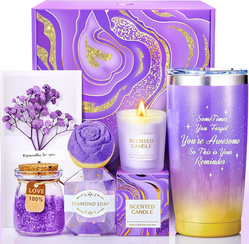 BodyRefresh Birthday Gifts for Women Self Care Gifts for Her, Gift Baskets Care Package Gift Set Get Well Soon Gift for Women Happy Birthday Gift