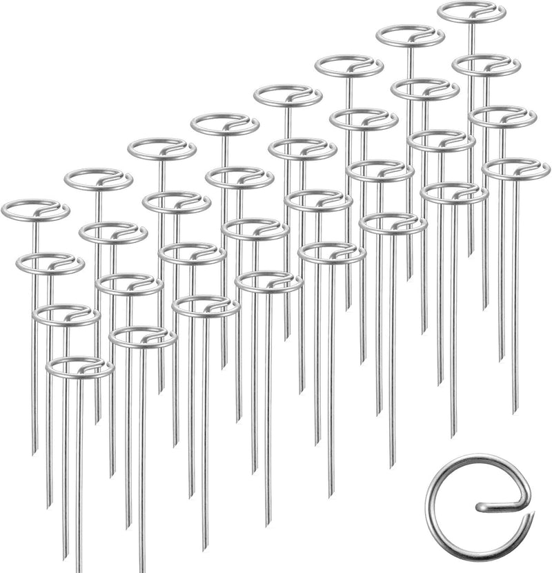 Landscape Staples,120 Pcs Garden Stakes, Circle Top 6-Inch Galvanized Steel, Spikes Pins for Securing Weed Fabric Netting Ground Sheets and