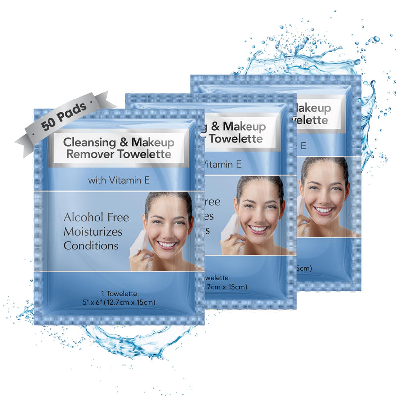 Diamond Wipes Makeup Remover Face Wipes with Vitamin E, 50 Count | Alcohol-Free Facial Cleansing Wipes With Vitamin E For Daily Makeup Removal;