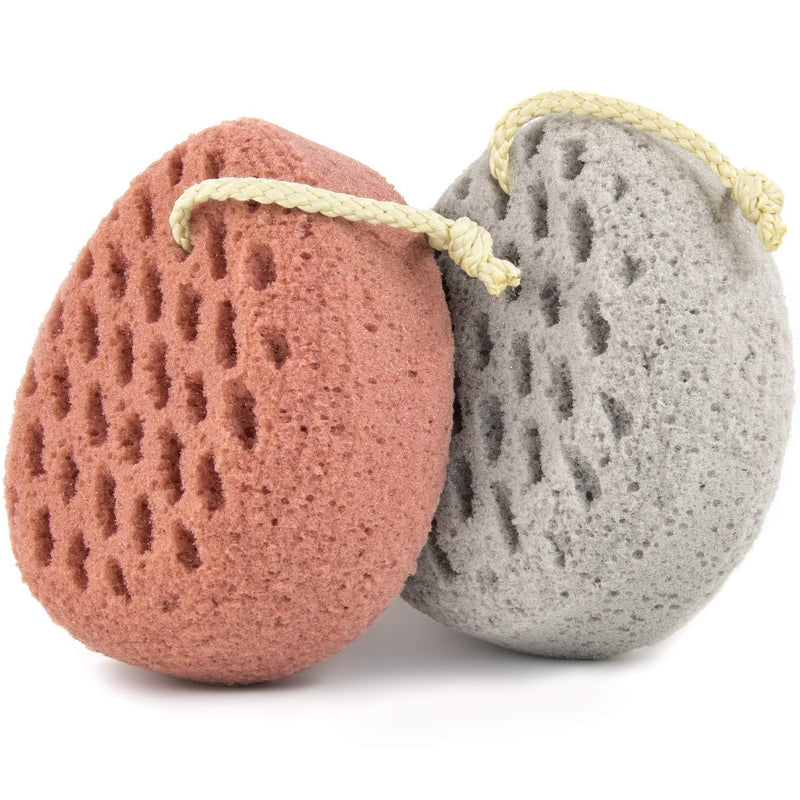 BAIMEI IcyMe Body Bath Sponge for Shower – Soft & Exfoliating, 2-Pack | Soft, Durable & Skin-Friendly Exfoliating Loofah Sponge, Easy To Grip,