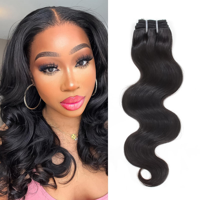 HVN-KVVM Body Wave Bundles Human Hair 12 Inch 12A Human Hair Bundles 100% Unprocessed Brazilian Virgin Hair Weave 1 Bundles Deals Human Hair