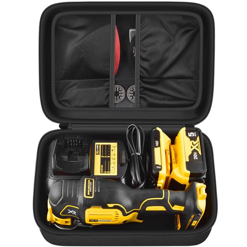 PAIYULE Oscillating Tool Case for DEWALT DCS356B/DCS354B, Box Only | Hard EVA Shell, Custom-Fit Storage, Blade Organizer and Room for Two