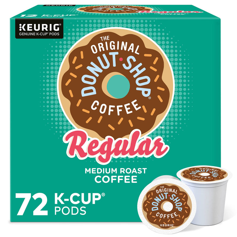 The Original Donut Shop Regular Keurig Single-Serve K-Cup Pods, Medium Roast Coffee, 72 Count Unflavored 72 Count (Pack of 1)