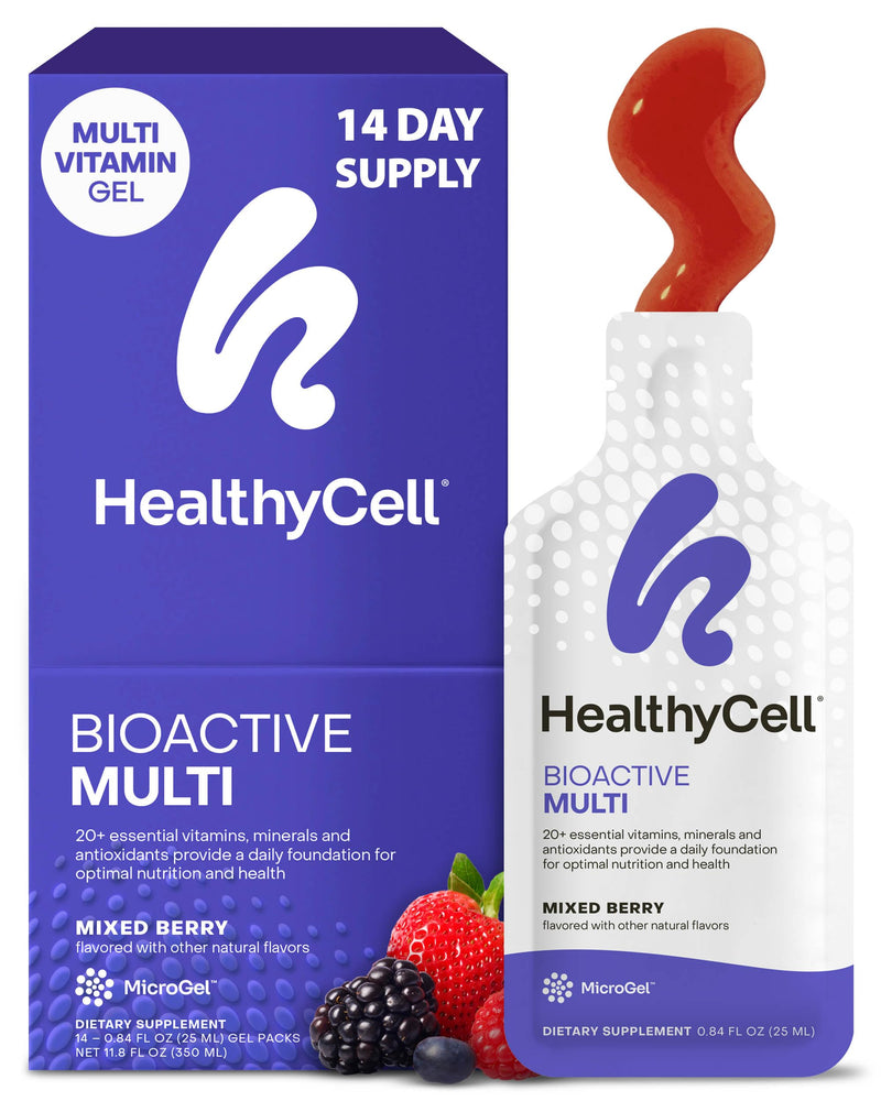 Healthycell Bioactive Daily Liquid Multivitamin for Men & Women â 20+ Essential Vitamins, Minerals & Antioxidants for Brain, Heart, Immune