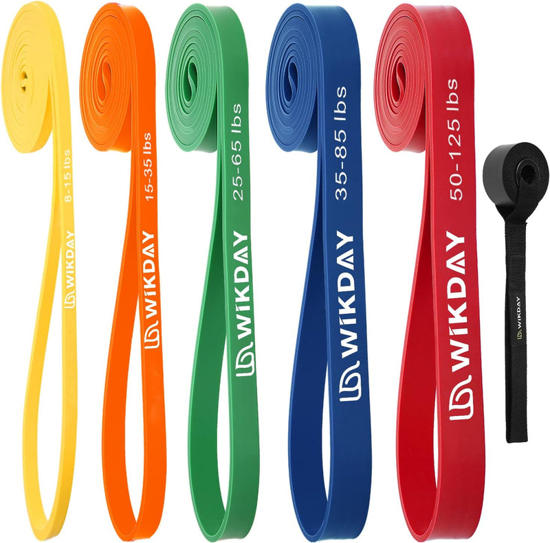 Resistance Bands, Pull up Bands, Workout Bands for Exercise, Thick Heavy Resistance Band Set with Door Anchor, Elastic Bands for Body Stretching,