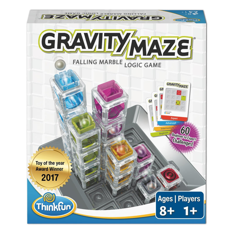 ThinkFun Gravity Maze - Falling Marble Logic Game - Challenging STEM Toy for Kids 8-12 - Gravity Marble Maze - Brain-Building Fun - Educational