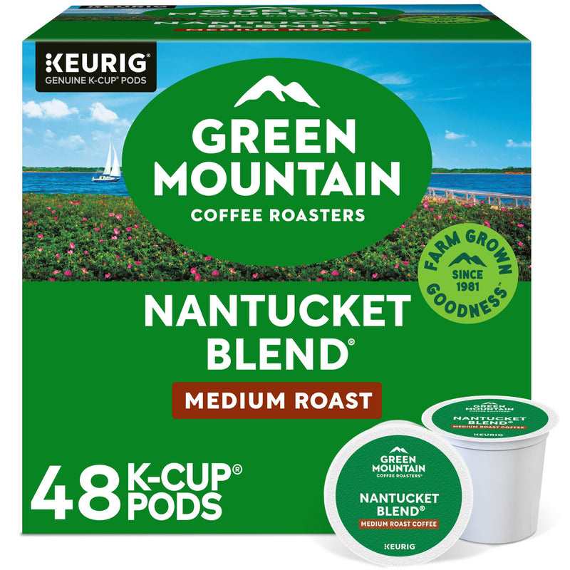 Green Mountain Coffee Roasters Nantucket Blend, Single-Serve Keurig K-Cup Pods, Medium Roast Coffee Pods, 48 Count Nantucket Blend 48 Count (Pack